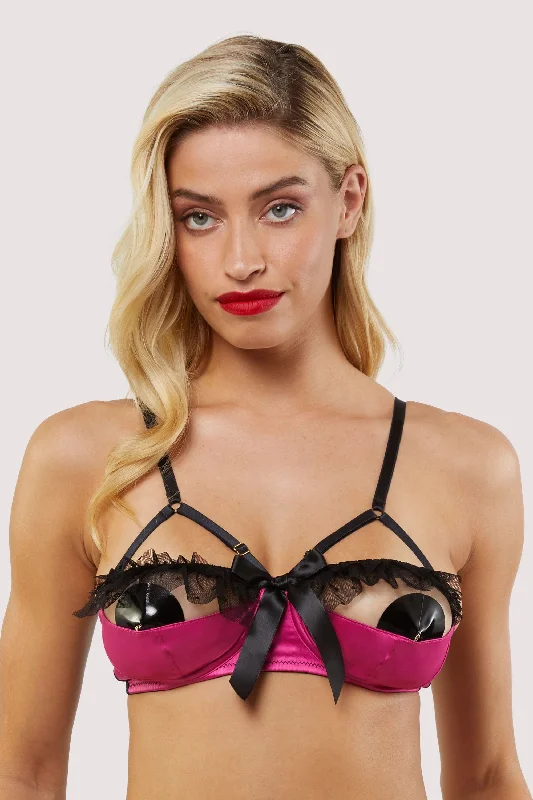 Inga Pink Ruffle Balconette Bra