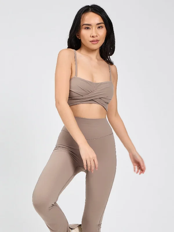 Ivy Wrap Sports Bra - Chai Latte