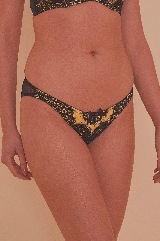 Jaquelina Mustard Contrast Brazilian Brief Core