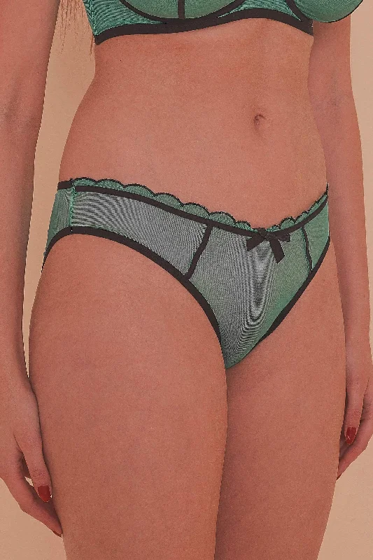 Kendra Emerald Scalloped Brief