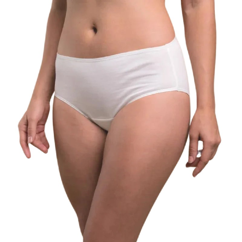 100% Organic Cotton Women's Latex Free Panties - Waist Briefs - 2 Pack