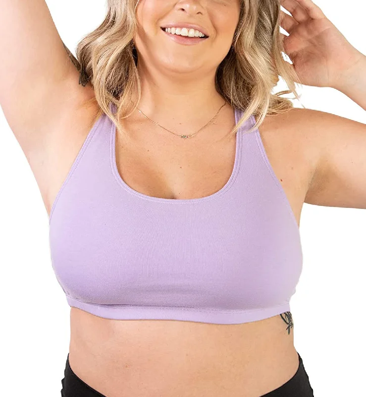 Leading Lady Serena Wirefree Racerback Sports Bra (514) - Lavender