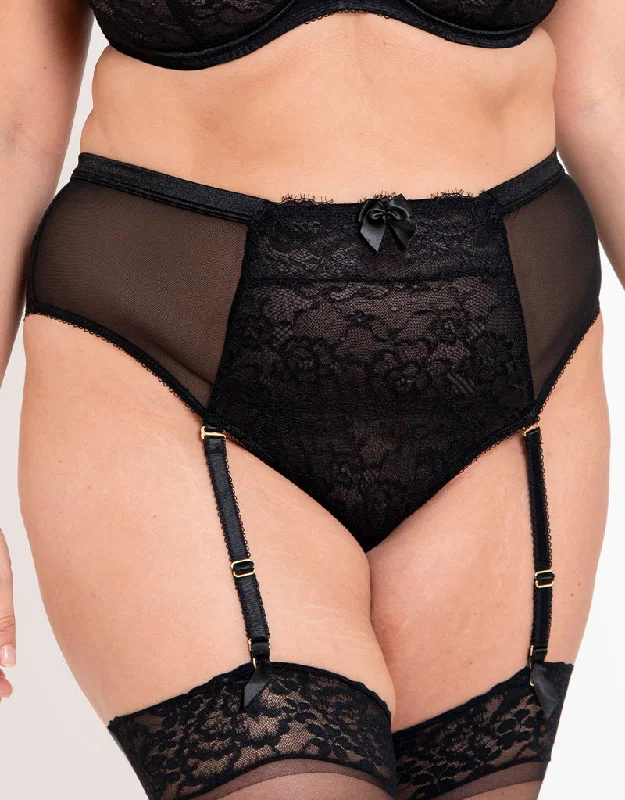 Liaison Downtown Suspender Brief Black