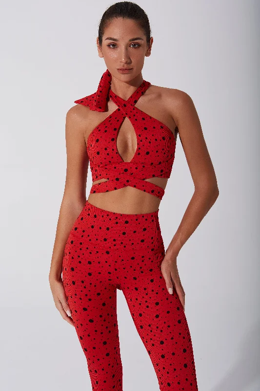 Meline Polka Dot Bra - Savvy Red