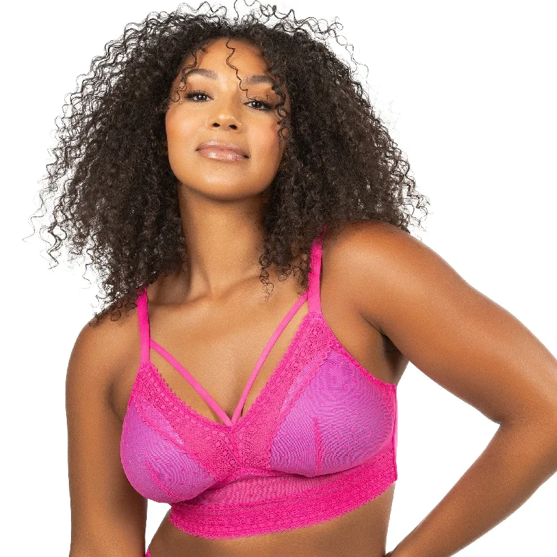 PARFAIT Mia Dot P6011 Women's Full Busted Lightly Padded Wire Free Bra - Bright pink