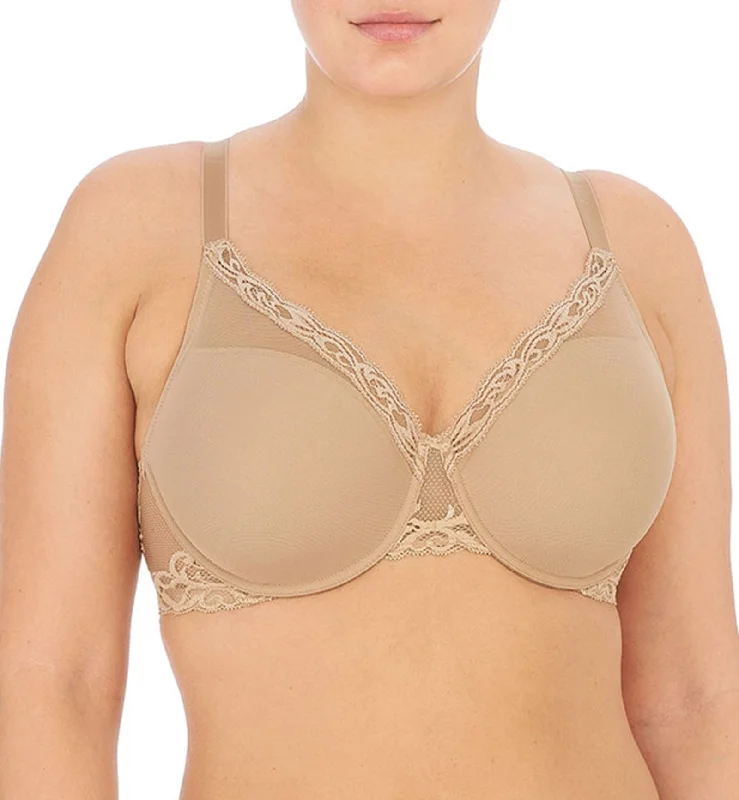 Natori Feathers Full Figure Contour Plunge Underwire Bra (741299) - Cafe