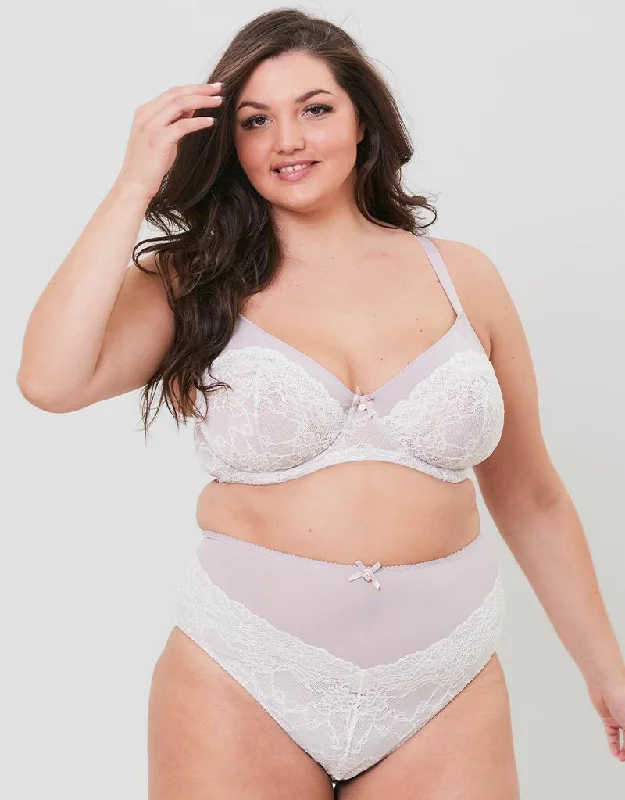 Oola Tonal Lace Balconette Bra Ivory/Latte