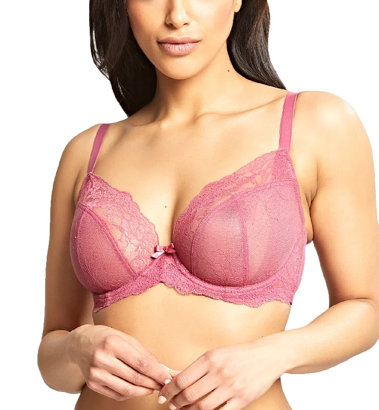 Panache Ana Lace Plunge Underwire Bra (9396) - Berry Pink