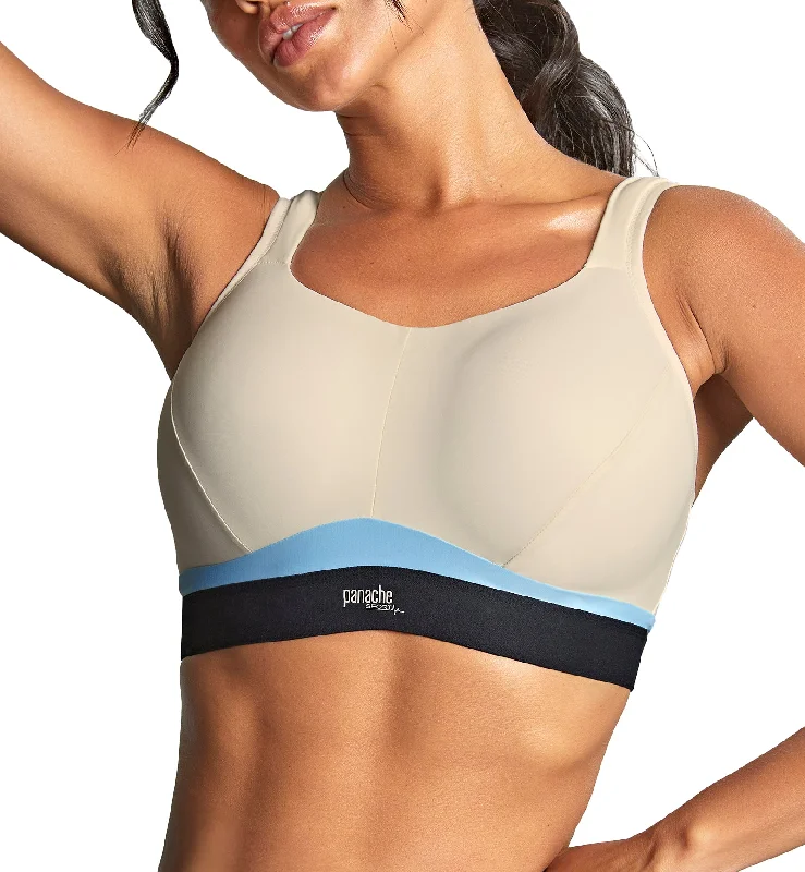 Panache Boundless Racerback Non-Wire Sports Bra (7341M) - Chalk/Black