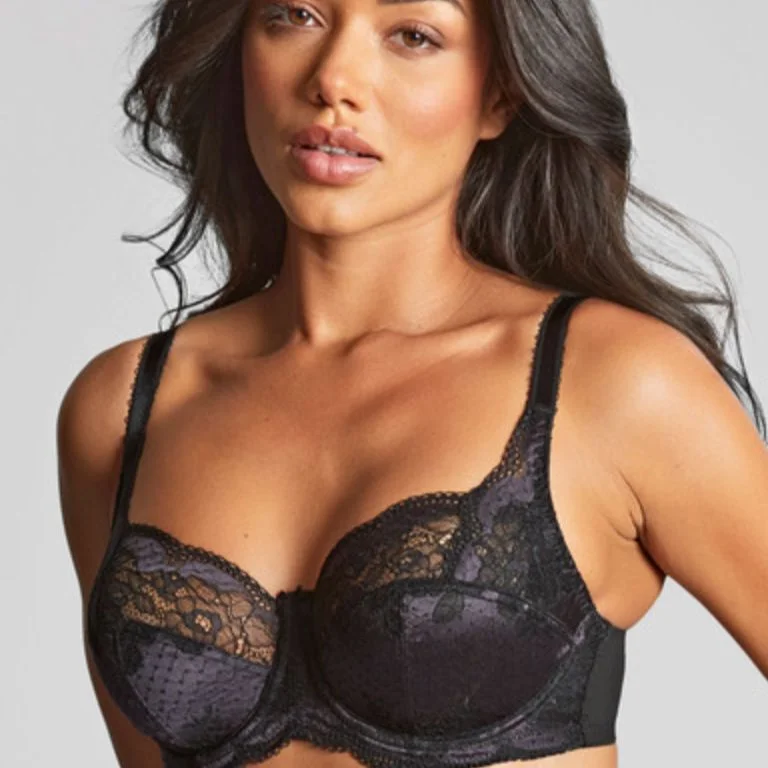 Panache Clara Full Cup Bra 7255 in Charcoal/Black