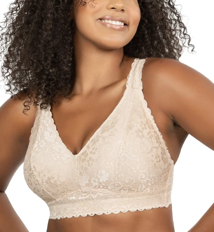 Parfait Adriana Banded Stretch Lace Wireless Bralette (P5482) - Bare