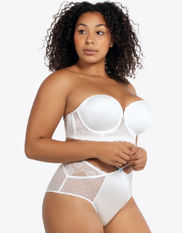 Parfait Amber Strapless Bra Pearl White