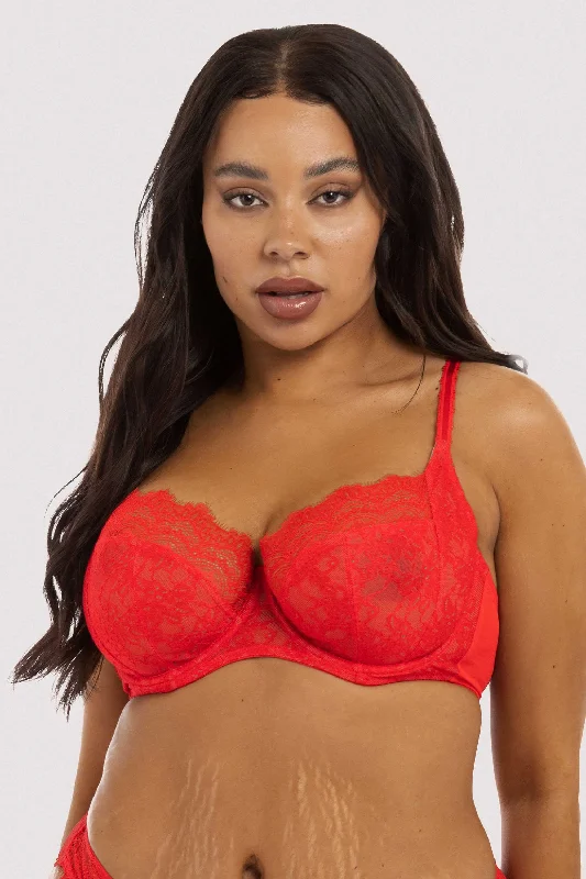 Rosalyn Red Balcony Bra