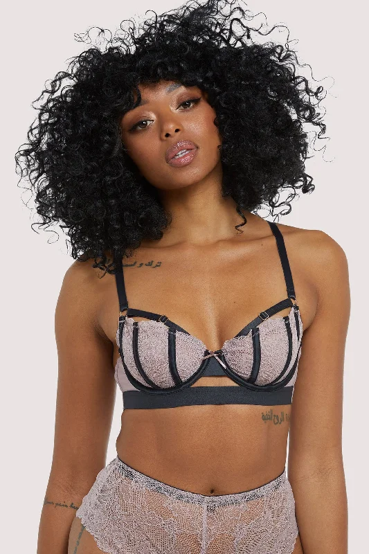 Celestina Satin Binding Lace Bra