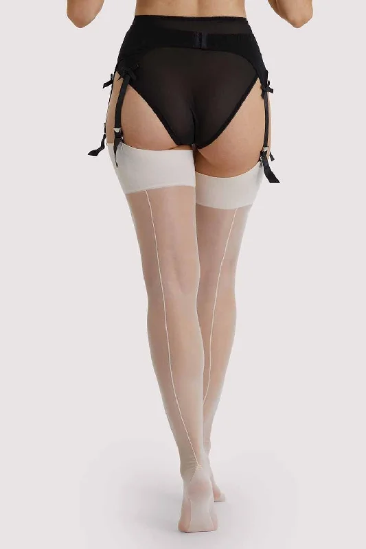 Seamed Stocking Creme De Peche US 4 - 18