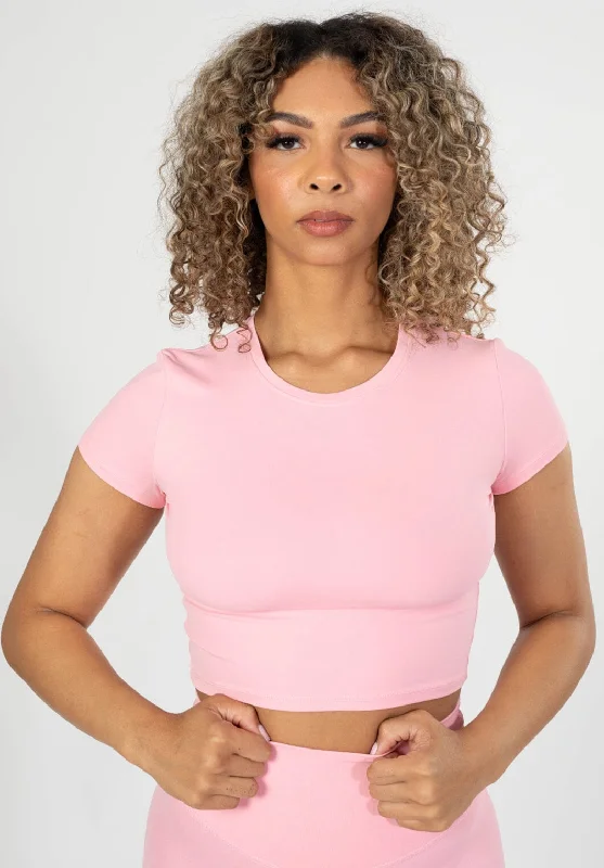 RecStretch Short Sleeve Crop Cotton Candy