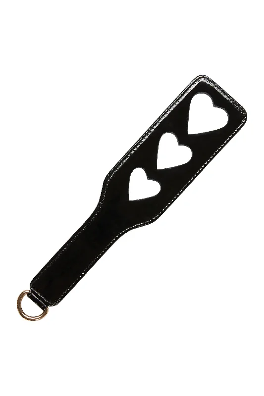 Regalia Heart Spanking Paddle Black