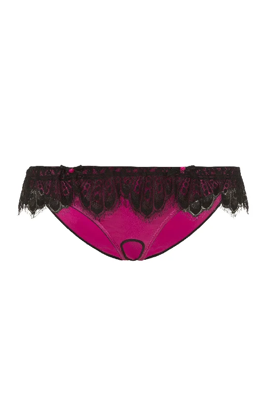 Rosie Black/Fuchsia Ouvert Brief