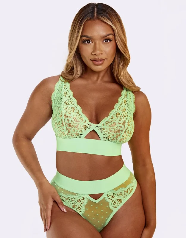 Rougette by Tutti Rouge Julisa Bralette Lime Green