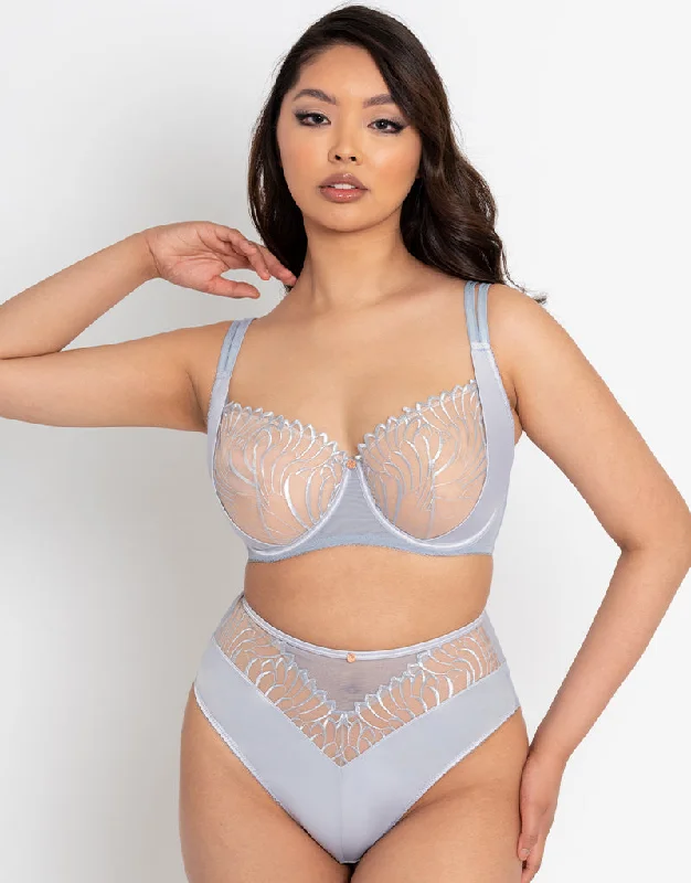 Scantilly Fallen Angel Balcony Bra Silvery Blue