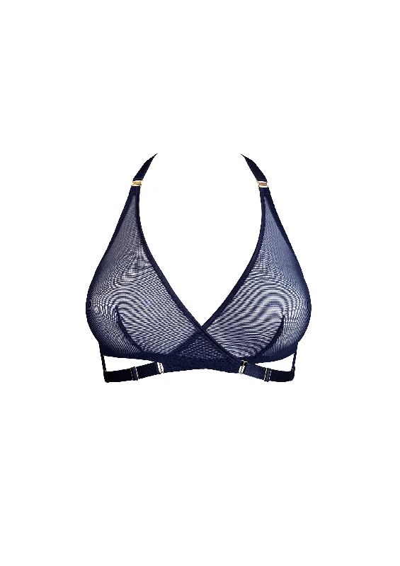 The Essentials Art Deco Mesh Wrap Bra