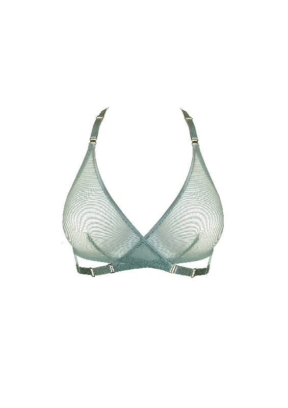 The Essentials Art Deco Mesh Wrap Bra