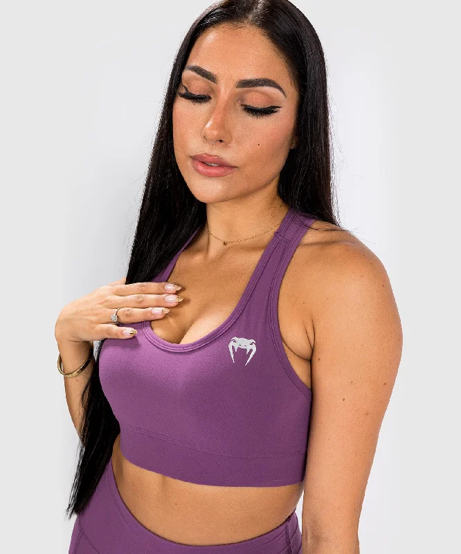 Venum Essential Medium Impact Sport Bra - Dusky Orchid/Brushed Silver