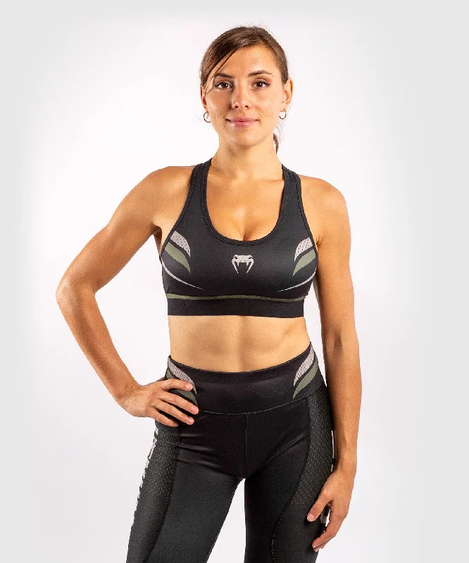 Venum ONE FC Impact Sport Bra - Black/Khaki