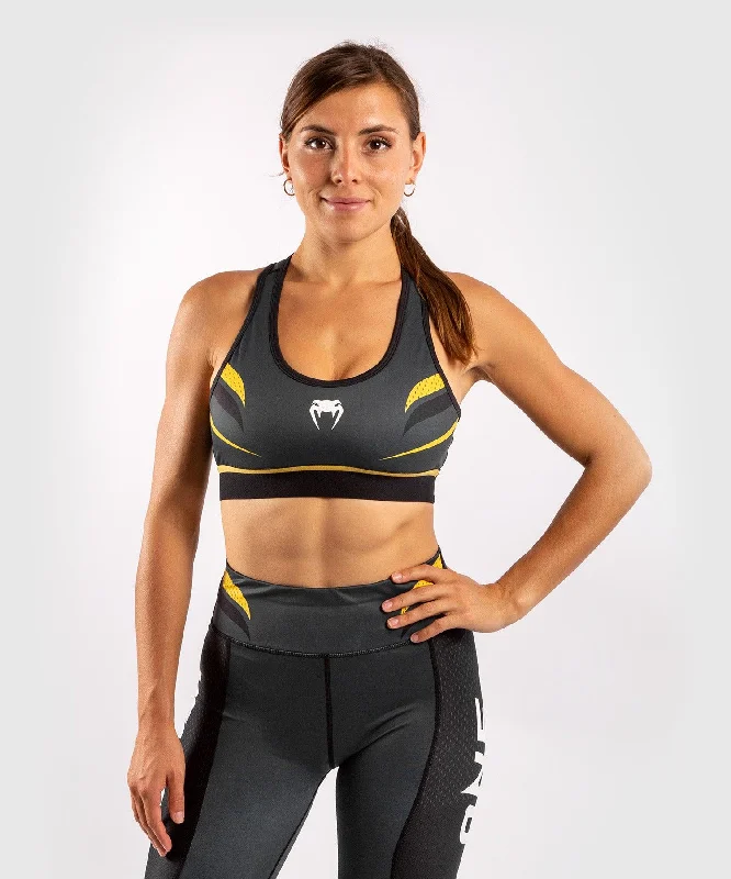 Venum ONE FC Impact Sport Bra - Grey/Yellow