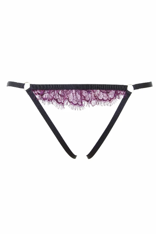 Venus Wine Lace Open Brief