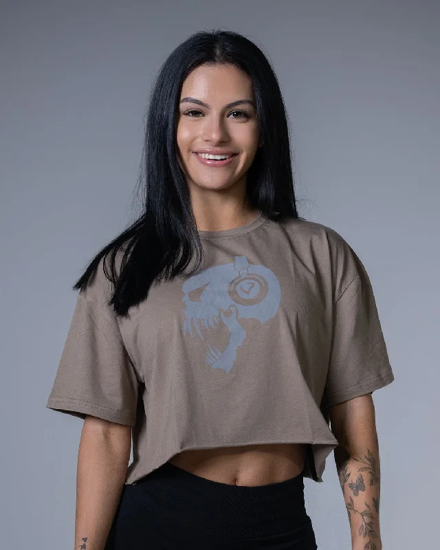 Violate Skull Crop - Army Green