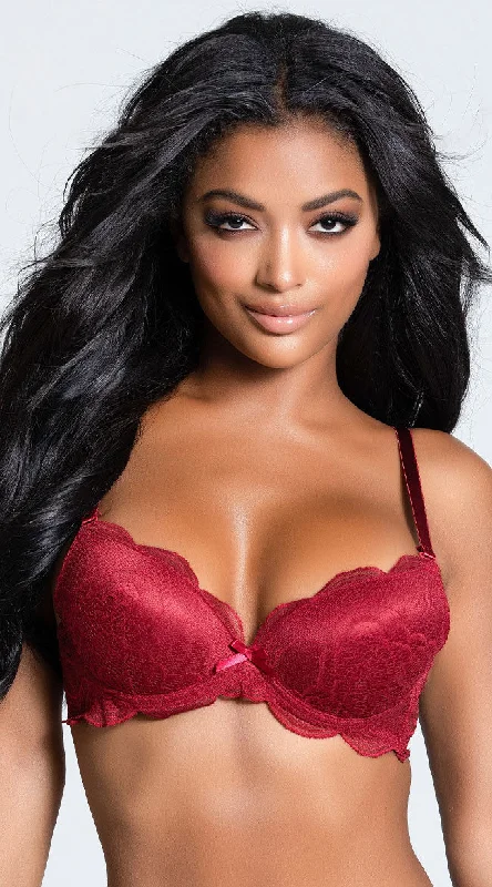 Yandy Darlin' Days Rhubarb Push-Up Bra