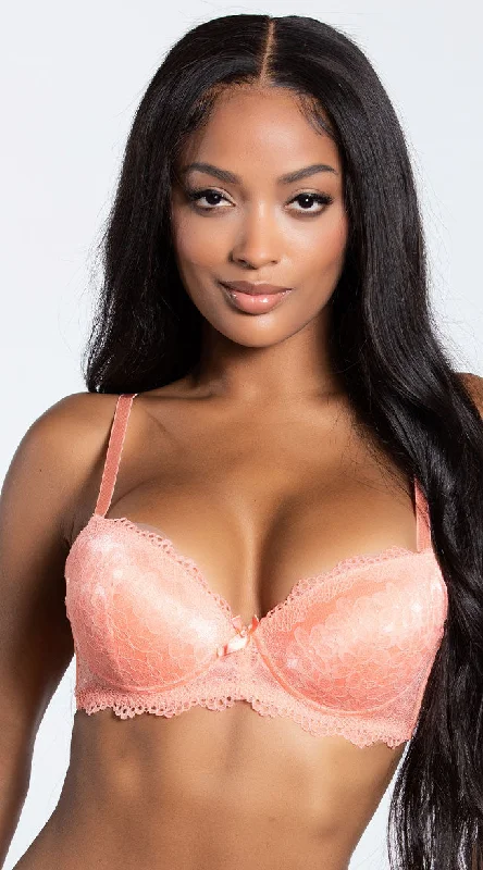 Yandy Double Up Daisy Orange Demi Bra