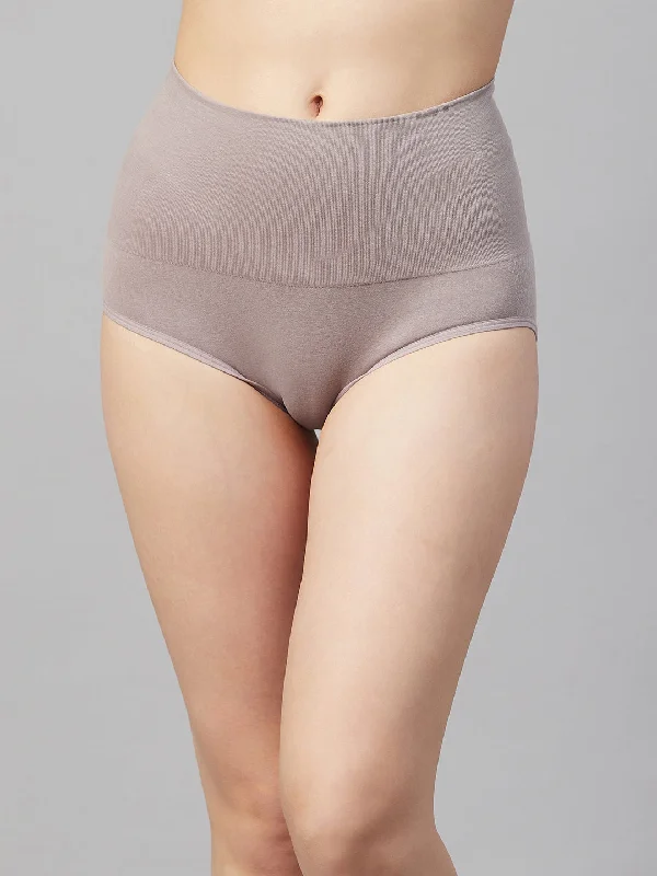 C9 Airwear Seamless Women Cotton Shaping Brief - Brown Rose