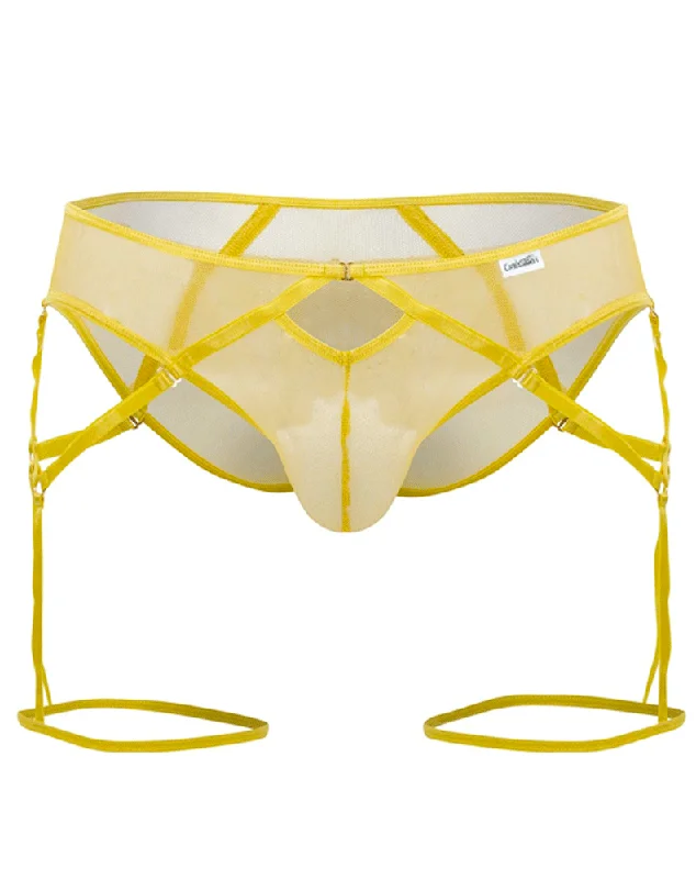 Candyman 99625 Mesh Garter Briefs Yellow