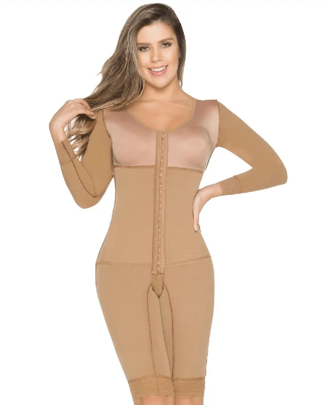 Equilibrium Post Op Shapewear With Sleeves And Bra Bodysuit