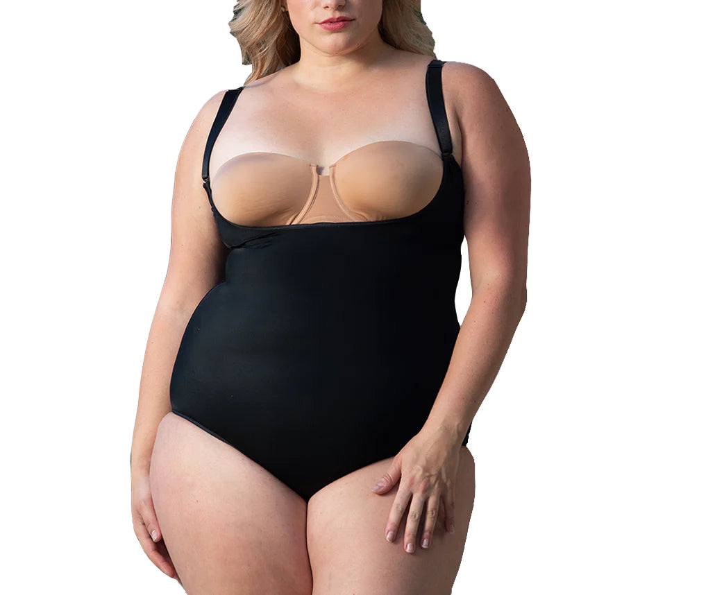 InstantFigure Plus Size Undersbust Brief with adj Bra Straps WBBS009C