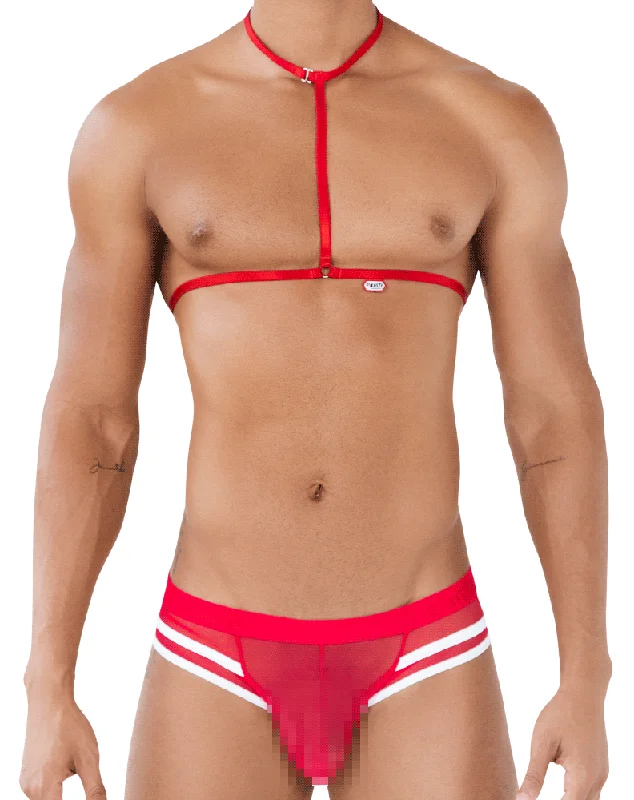 Pikante 0495 Hot Harness Briefs Red