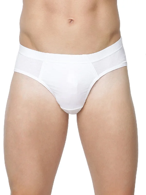 Soft Stretch Inner Elastic Solid White Brief Suriya (2PCs Pack)